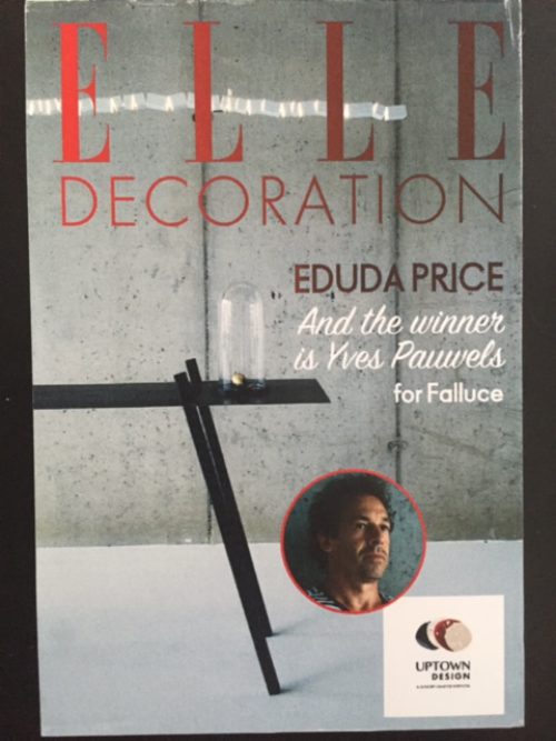 Proud to announce that Yves Pauwels - Falluce won the ELLE Décoration and Uptown Design award for his creation FOLIO !
